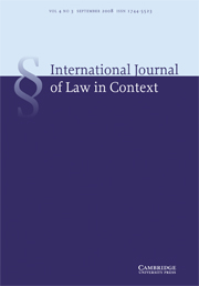 International  Journal of Law in Context Volume 4 - Issue 3 -