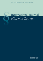 International  Journal of Law in Context Volume 4 - Issue 4 -