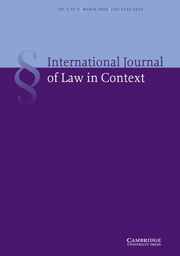 International  Journal of Law in Context Volume 5 - Issue 1 -
