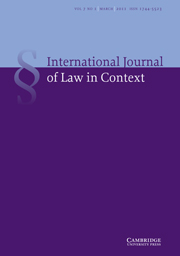 International  Journal of Law in Context Volume 7 - Issue 1 -