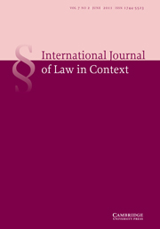 International  Journal of Law in Context Volume 7 - Issue 2 -