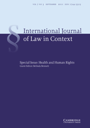 International  Journal of Law in Context Volume 7 - Issue 3 -  Health and Human Rights