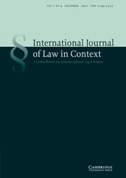 International  Journal of Law in Context Volume 7 - Issue 4 -