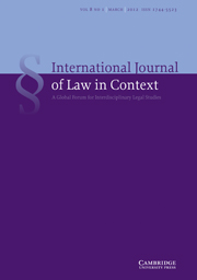 International  Journal of Law in Context Volume 8 - Issue 1 -