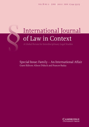 International  Journal of Law in Context Volume 8 - Issue 2 -  Family – An International Affair