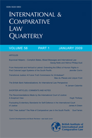 International & Comparative Law Quarterly Volume 58 - Issue 1 -