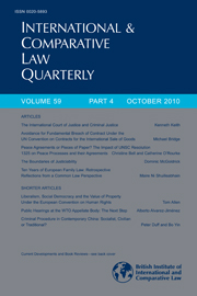 International & Comparative Law Quarterly Volume 59 - Issue 4 -