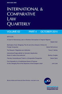 International & Comparative Law Quarterly Volume 63 - Issue 4 -