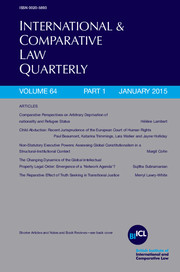 International & Comparative Law Quarterly Volume 64 - Issue 1 -