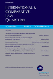 International & Comparative Law Quarterly Volume 64 - Issue 4 -