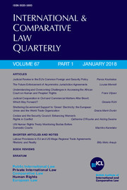 International & Comparative Law Quarterly Volume 67 - Issue 1 -