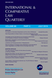 International & Comparative Law Quarterly Volume 68 - Issue 3 -