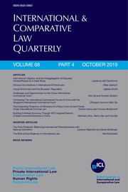 International & Comparative Law Quarterly Volume 68 - Issue 4 -