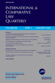 International & Comparative Law Quarterly Volume 69 - Issue 1 -