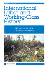 International Labor and Working-Class History Volume 78 - Issue 1 -