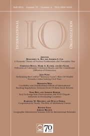 International Organization Volume 70 - Issue 4 -