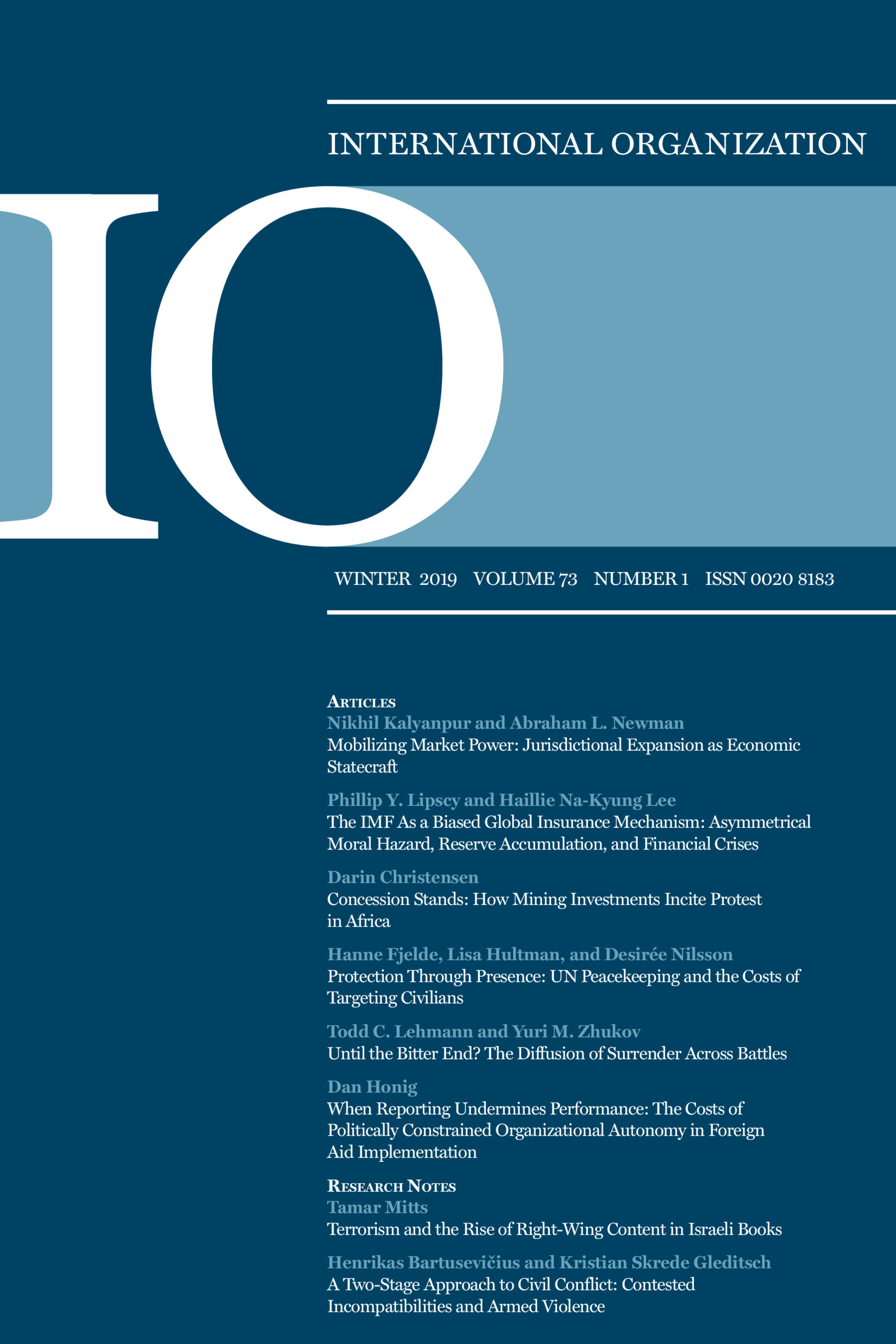 International Organization cover