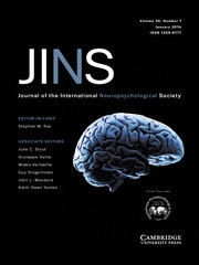 Journal of the International Neuropsychological Society Volume 20 - Issue 1 -