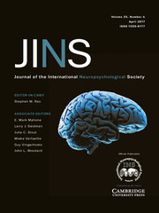 Journal of the International Neuropsychological Society Volume 23 - Issue 4 -