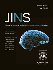 Journal of the International Neuropsychological Society Volume 23 - Issue 6 -