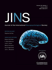 Journal of the International Neuropsychological Society Volume 25 - Issue 1 -