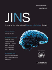 Journal of the International Neuropsychological Society Volume 25 - Issue 4 -