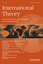 International Theory Volume 2 - Issue 1 -