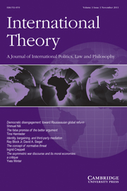 International Theory Volume 3 - Issue 3 -