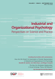 Industrial And Organizational Psychology: Volume 11 - Issue 3 ...