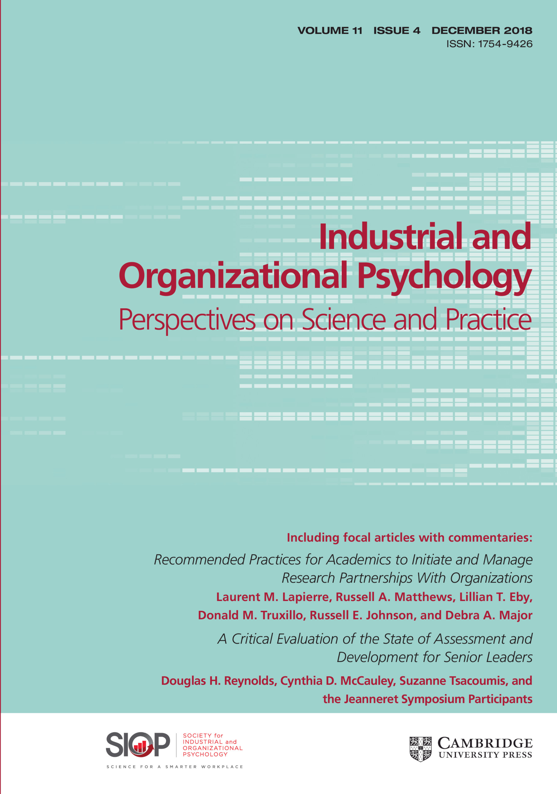 articles related to industrial organizational psychology