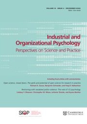 Industrial and Organizational Psychology Volume 15 - Issue 4 -