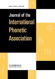 Journal of the International Phonetic Association Volume 34 - Issue 1 -