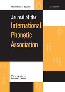 Journal of the International Phonetic Association Volume 44 - Issue 2 -