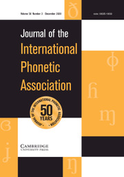 Journal of the International Phonetic Association Volume 50 - Issue 3 -