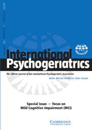 International Psychogeriatrics Volume 20 - Issue 1 -