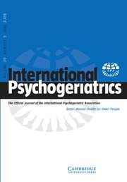 International Psychogeriatrics Volume 20 - Issue 3 -