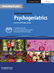 International Psychogeriatrics Volume 26 - Issue 7 -