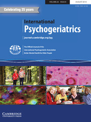 International Psychogeriatrics Volume 26 - Issue 8 -