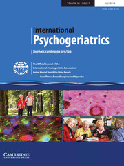 International Psychogeriatrics Volume 30 - Issue 7 -  Issue Theme: Benzodiazepines and Hypnotics