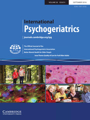 International Psychogeriatrics Volume 30 - Issue 9 -  Issue Theme: Quality of Care for Frail Older Adults