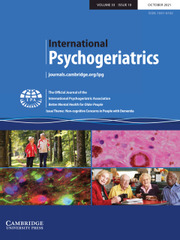 International Psychogeriatrics Volume 33 - Special Issue10 -  Issue Theme: Non-cognitive Concerns in People with Dementia