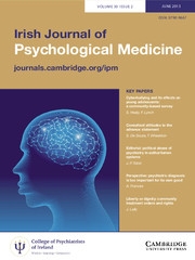 Irish Journal of Psychological Medicine Volume 30 - Issue 2 -