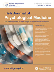 Irish Journal of Psychological Medicine Volume 37 - Issue 1 -