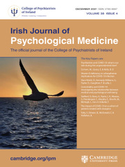 Irish Journal of Psychological Medicine Volume 38 - Issue 4 -