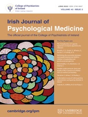 Latest issue Irish Journal of Psychological Medicine Cambridge Core pic photo