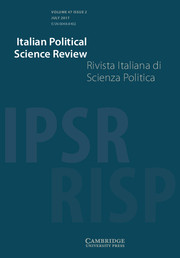Italian Political Science Review / Rivista Italiana di Scienza Politica Volume 47 - Special Issue2 -  Special issue: Italian Foreign Policy: To Take Arms against a Sea of Troubles?