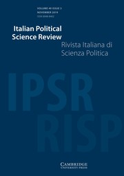 Italian Political Science Review / Rivista Italiana di Scienza Politica Volume 49 - Issue 3 -