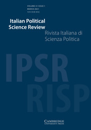 Italian Political Science Review / Rivista Italiana di Scienza Politica Volume 51 - Issue 1 -
