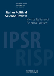 Italian Political Science Review / Rivista Italiana di Scienza Politica Volume 51 - Issue 3 -