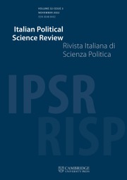 Italian Political Science Review / Rivista Italiana di Scienza Politica Volume 52 - Issue 3 -